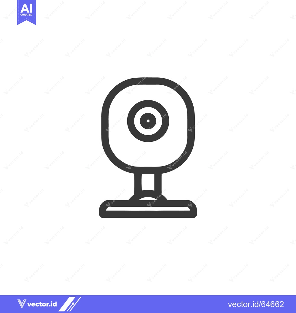 Premium Vector dari Webcam Icon: Simple, Bold Line Art for Video Communication and Technol
