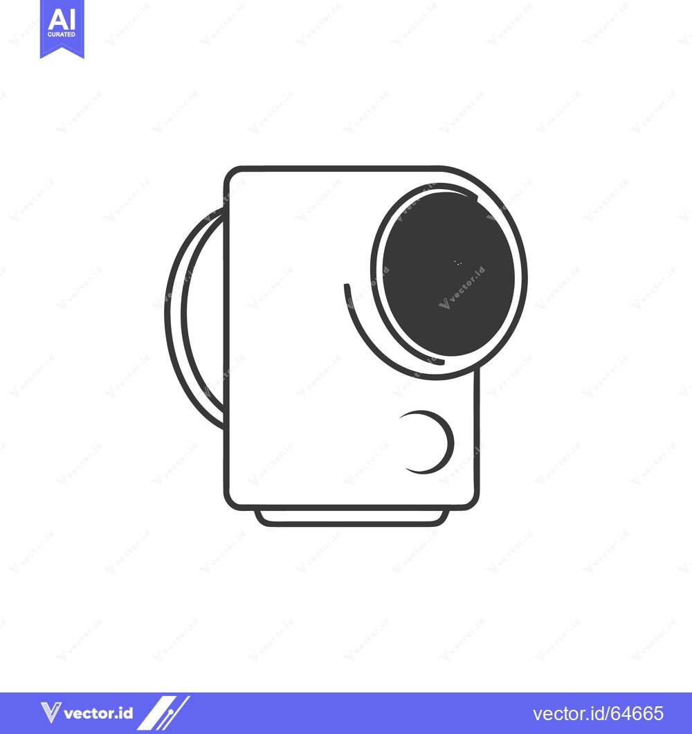 Premium Vector of Minimalist Coffee Mug Icon with Bold Circular Design Element
