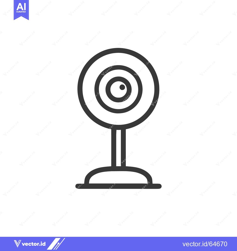 Premium Vector of Minimalist Webcam Icon: Sleek Design for Modern Communication Technolo