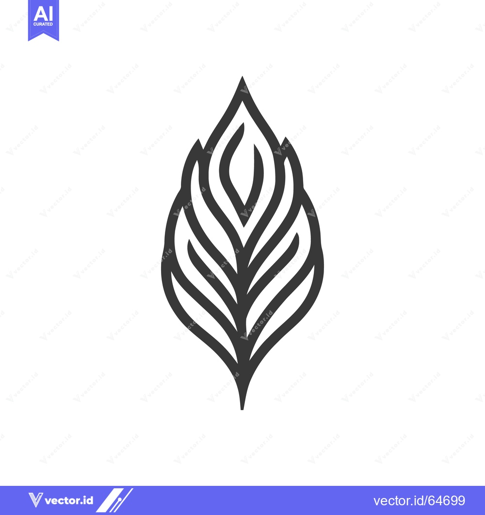 Premium Vector dari Minimalist Leaf Logo Design with Elegant Line Art on White Background
