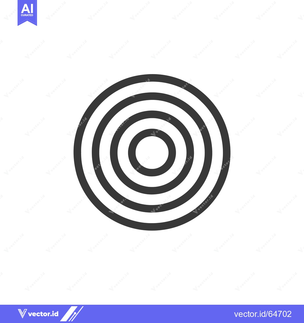 Premium Vector dari Concentric Circles: Minimalist Black Line Art on White Background