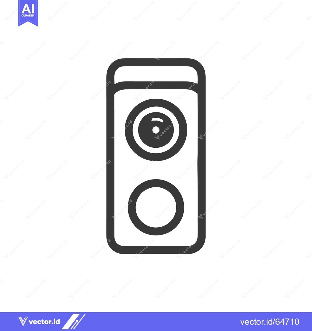 Premium Vector dari Minimalist Speaker Icon: Bold Outline, Modern Design on White