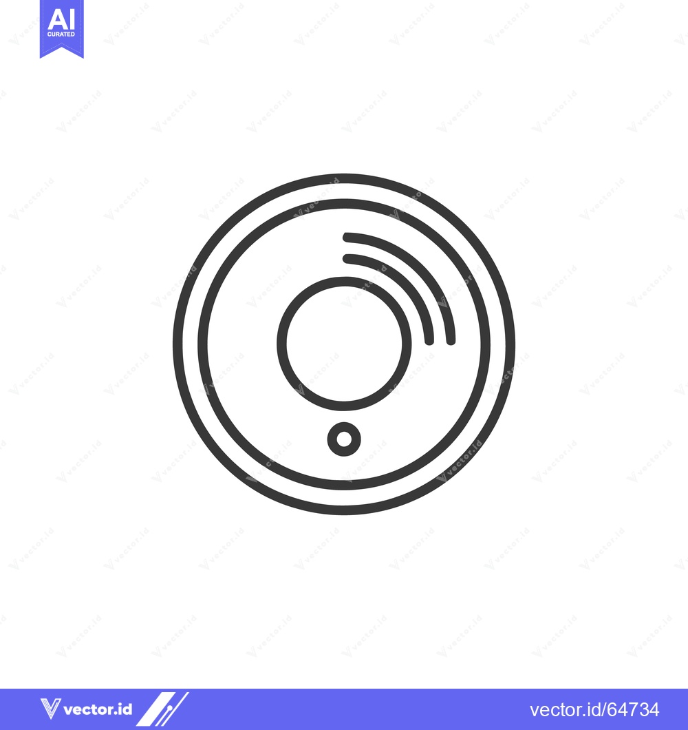 Premium Vector dari Minimalist Smoke Detector Icon: Safety and Prevention Symbol in Simple