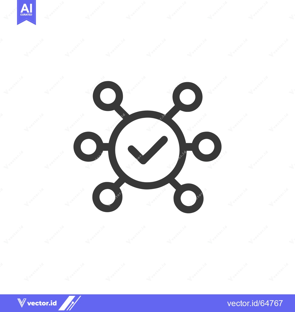 Premium Vector of Network Check Icon Line Art Icon  6518