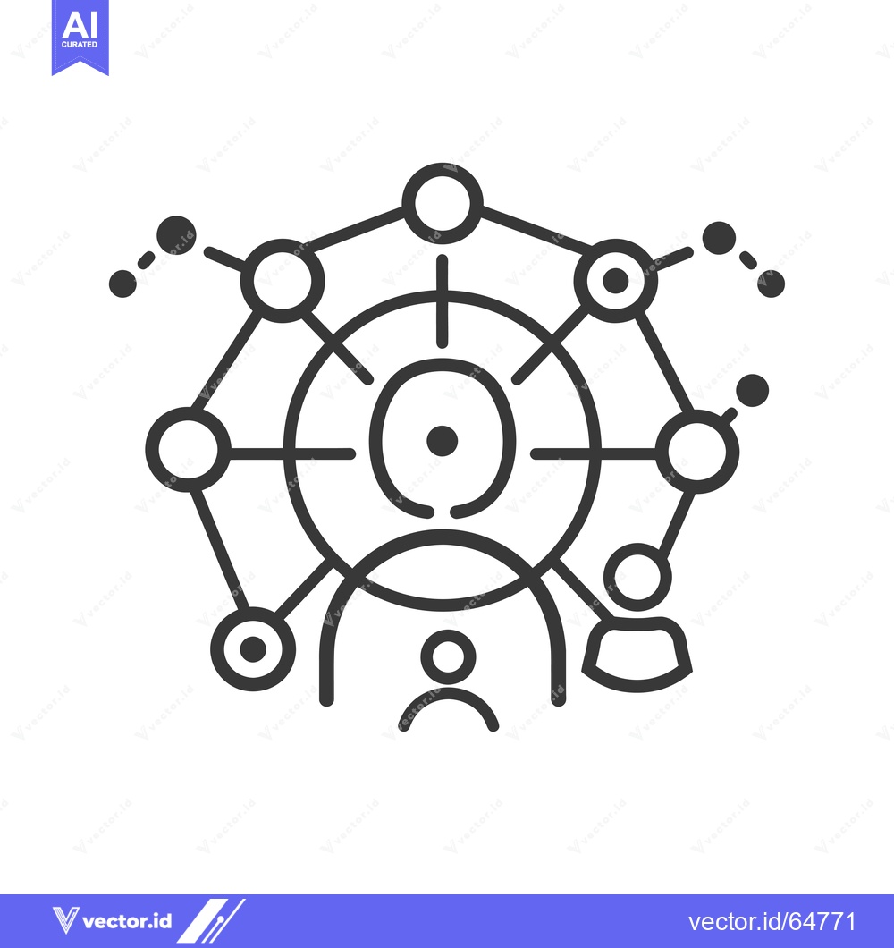 Premium Vector dari Networked People with a Central Hub