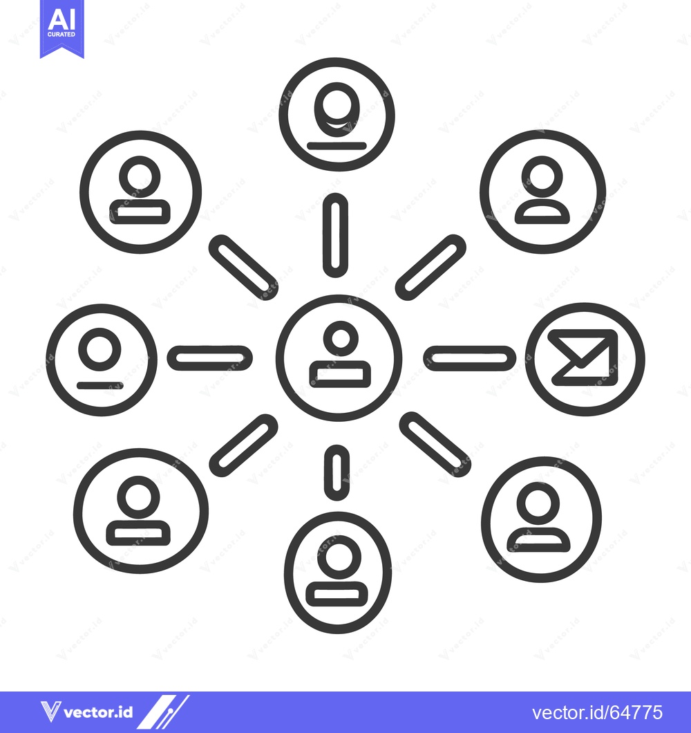 Premium Vector dari A visual representation of network connection and communication