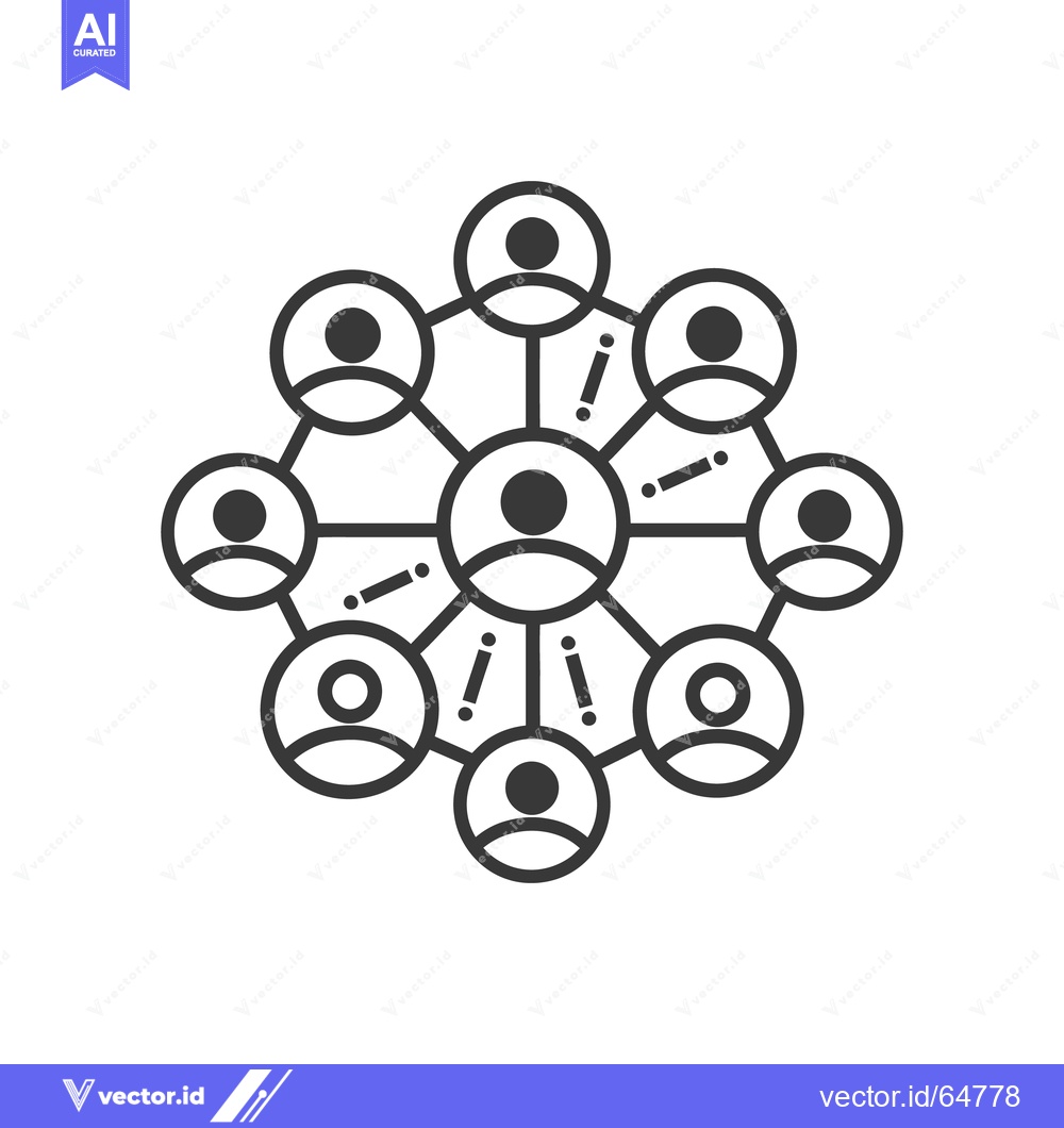 Premium Vector of A visual depiction of interconnected people in a network