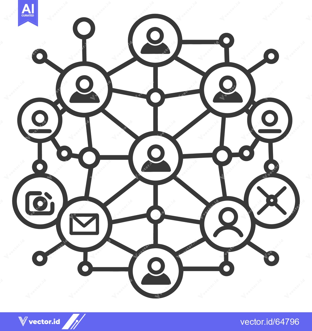 Premium Vector of An abstract graphic showing social network and its connections