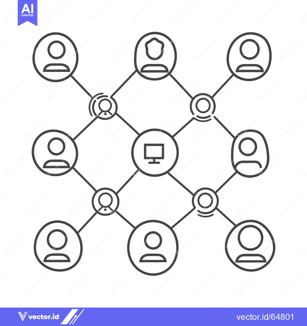 Premium Vector dari Diagram of connected circles representing a network of individuals