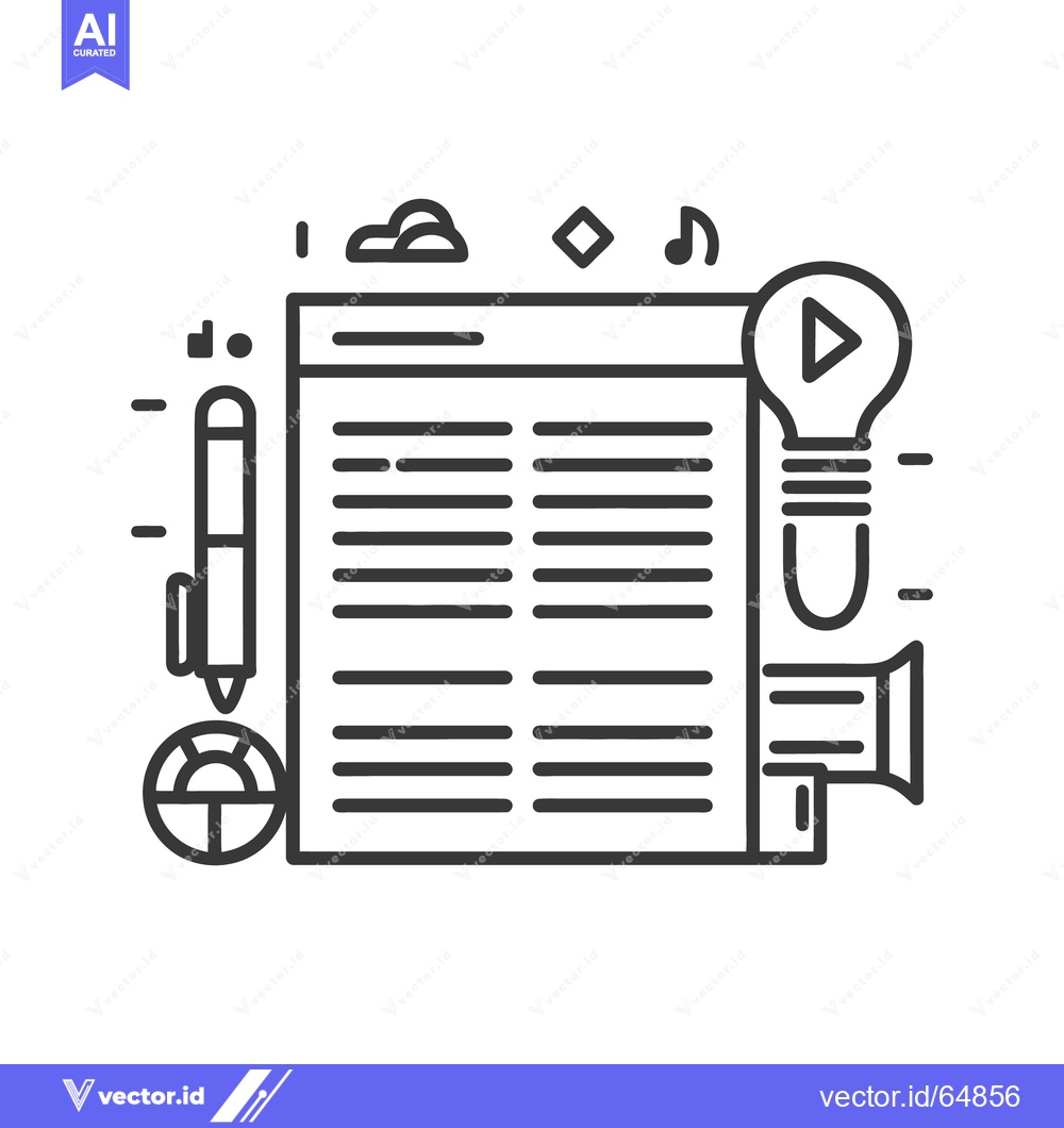 Premium Vector dari Vector illustration showing the concept of content creation and design