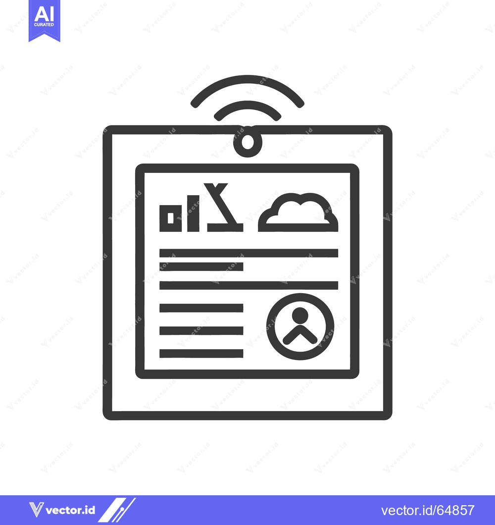 Premium Vector dari The digital device is displaying information and data on the screen