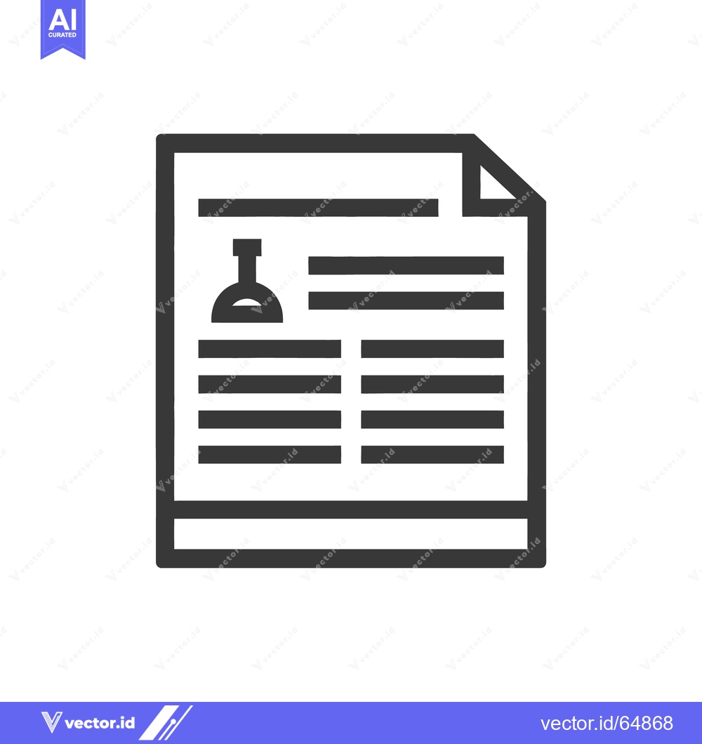 Premium Vector dari A document or paper with an icon of a small liquid bottle