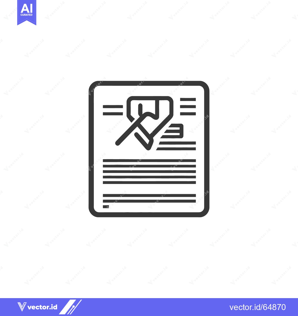 Premium Vector dari A stylized image featuring a document icon on a white background