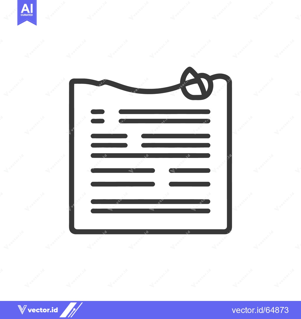 Premium Vector dari A document with lines and a leaf style decorative element