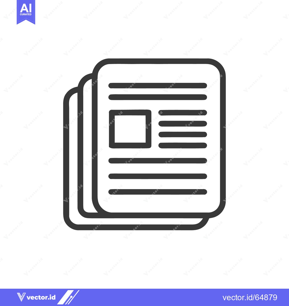 Premium Vector dari Stack of Documents Icon: Clean Line Art for Business and Information
