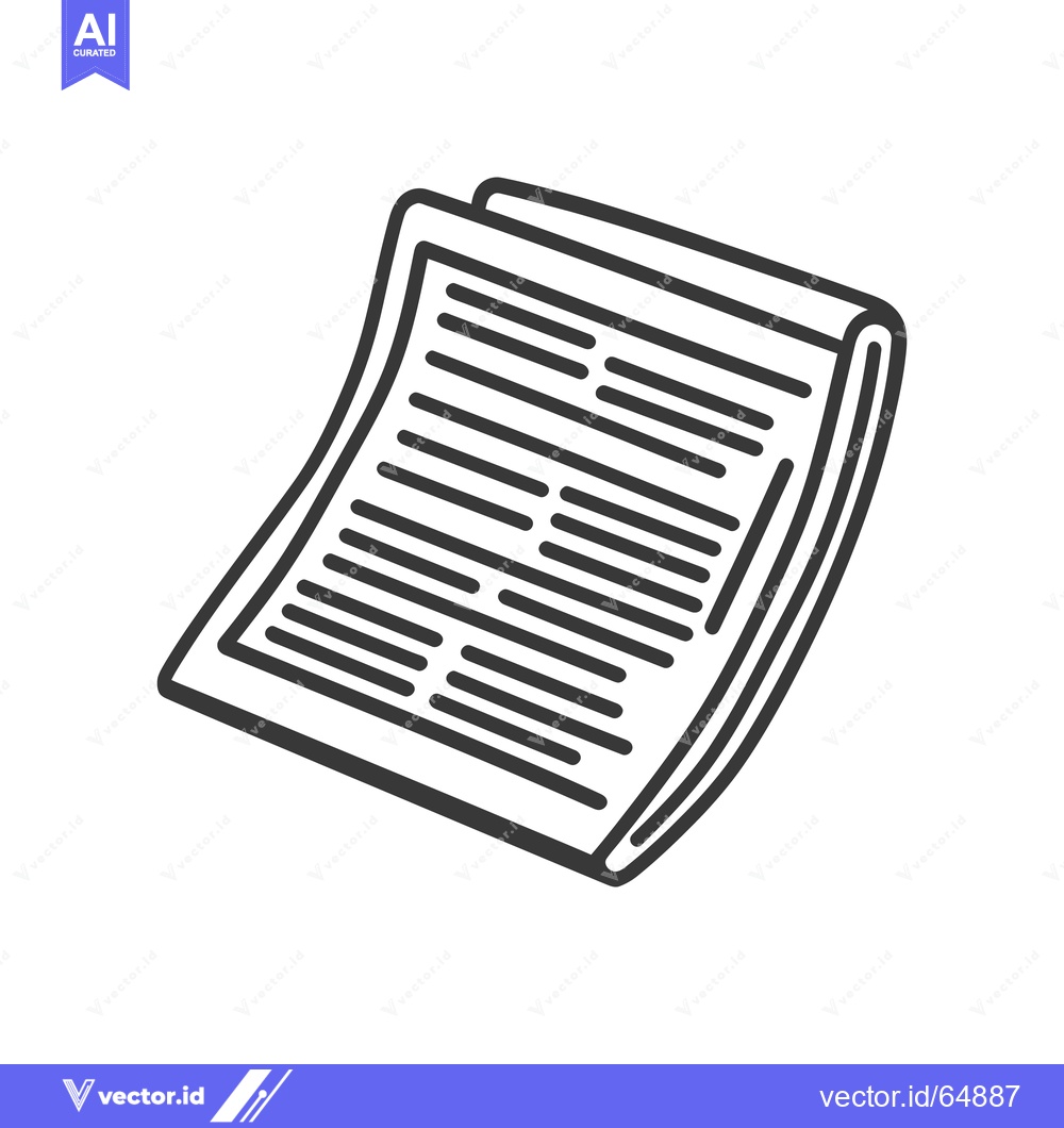 Premium Vector of A sketch shows two sheets of paper with text lines