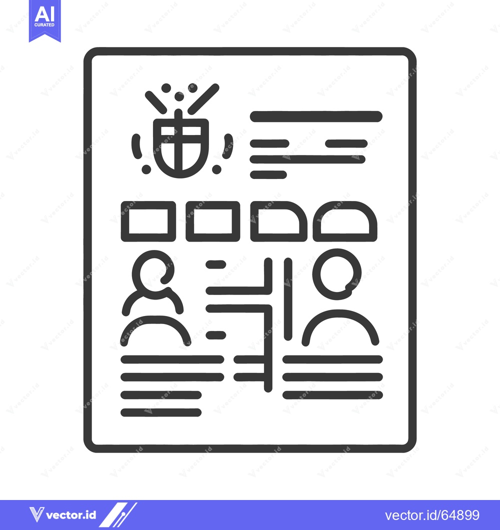 Premium Vector dari An outline illustration of a document featuring multiple elements