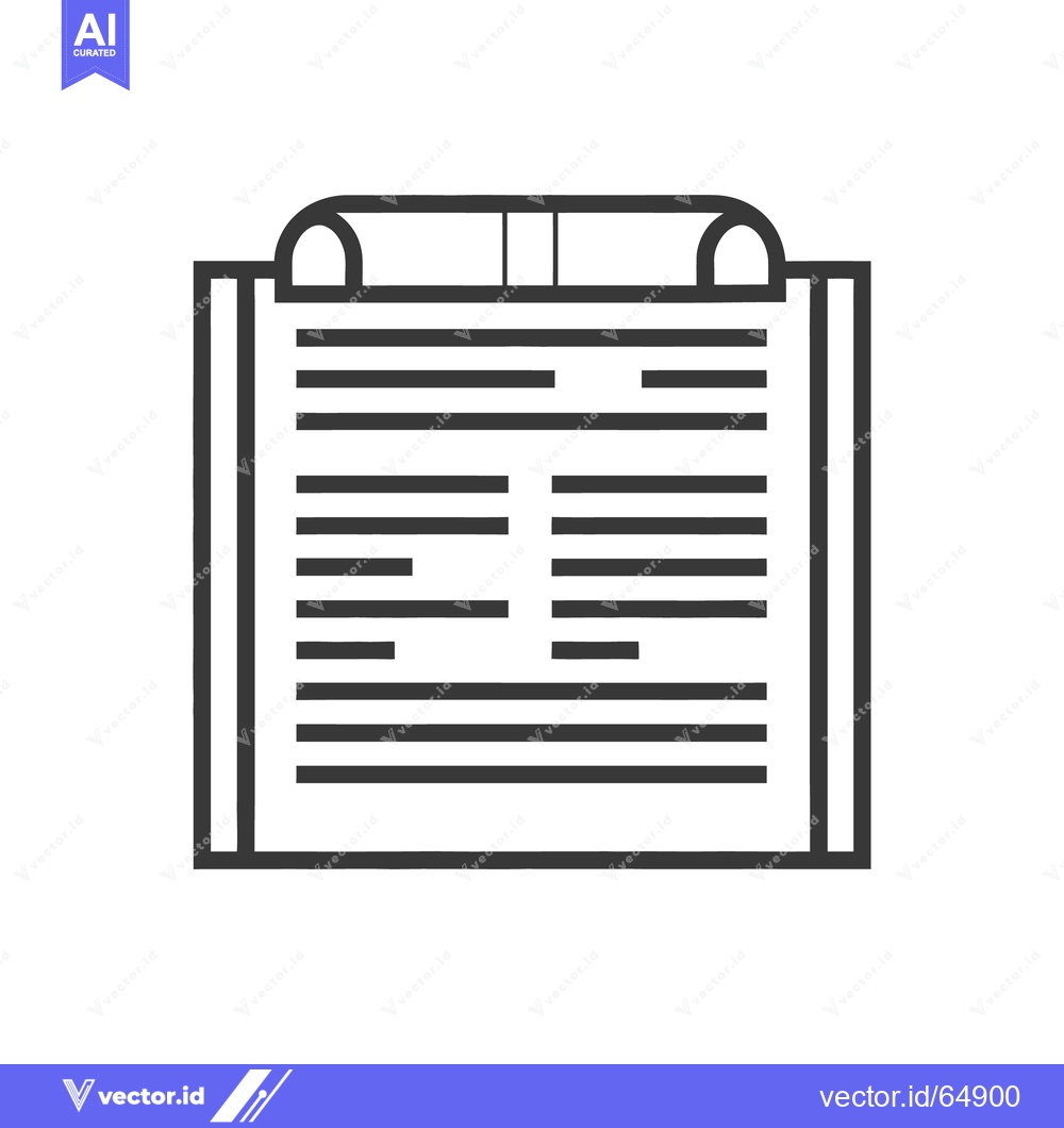 Premium Vector of A simple graphic depiction of a clipboard with document pages