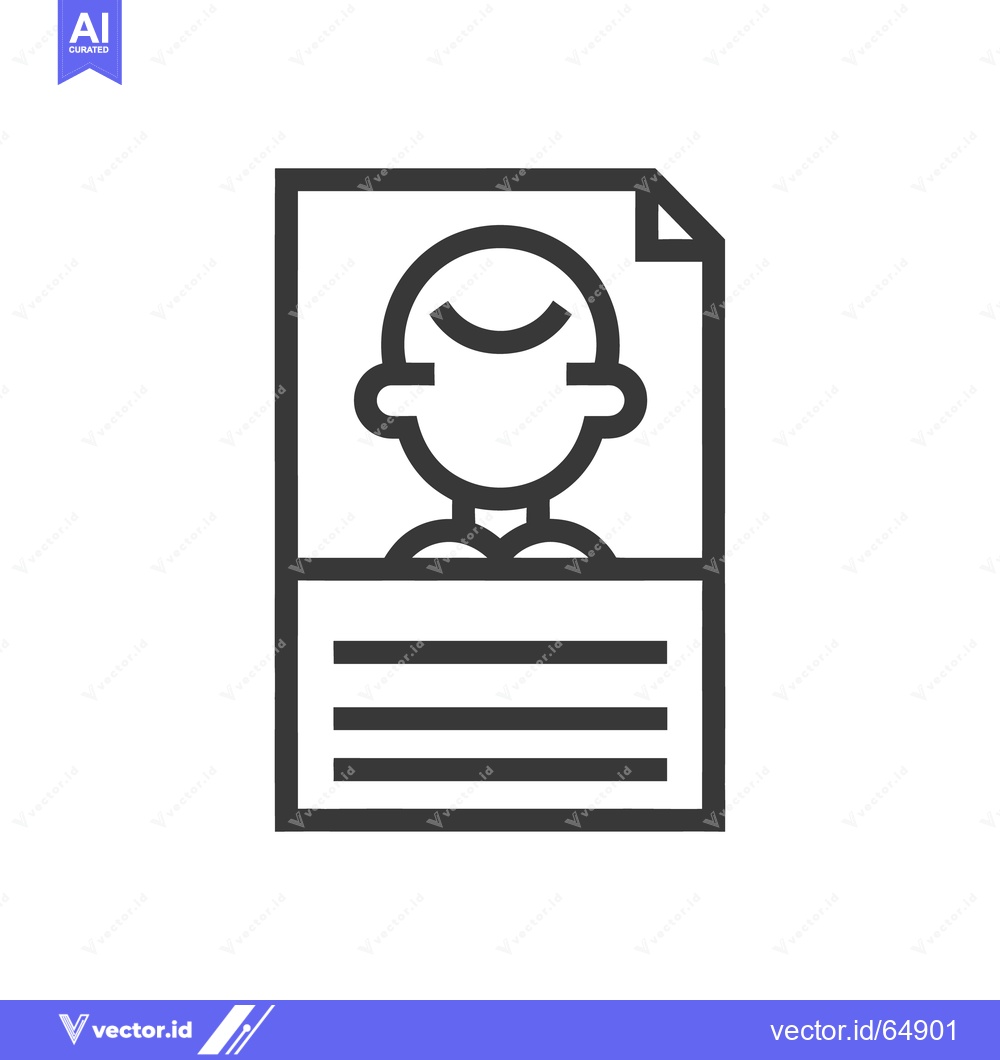 Premium Vector of A minimalist line drawing of a person on a document