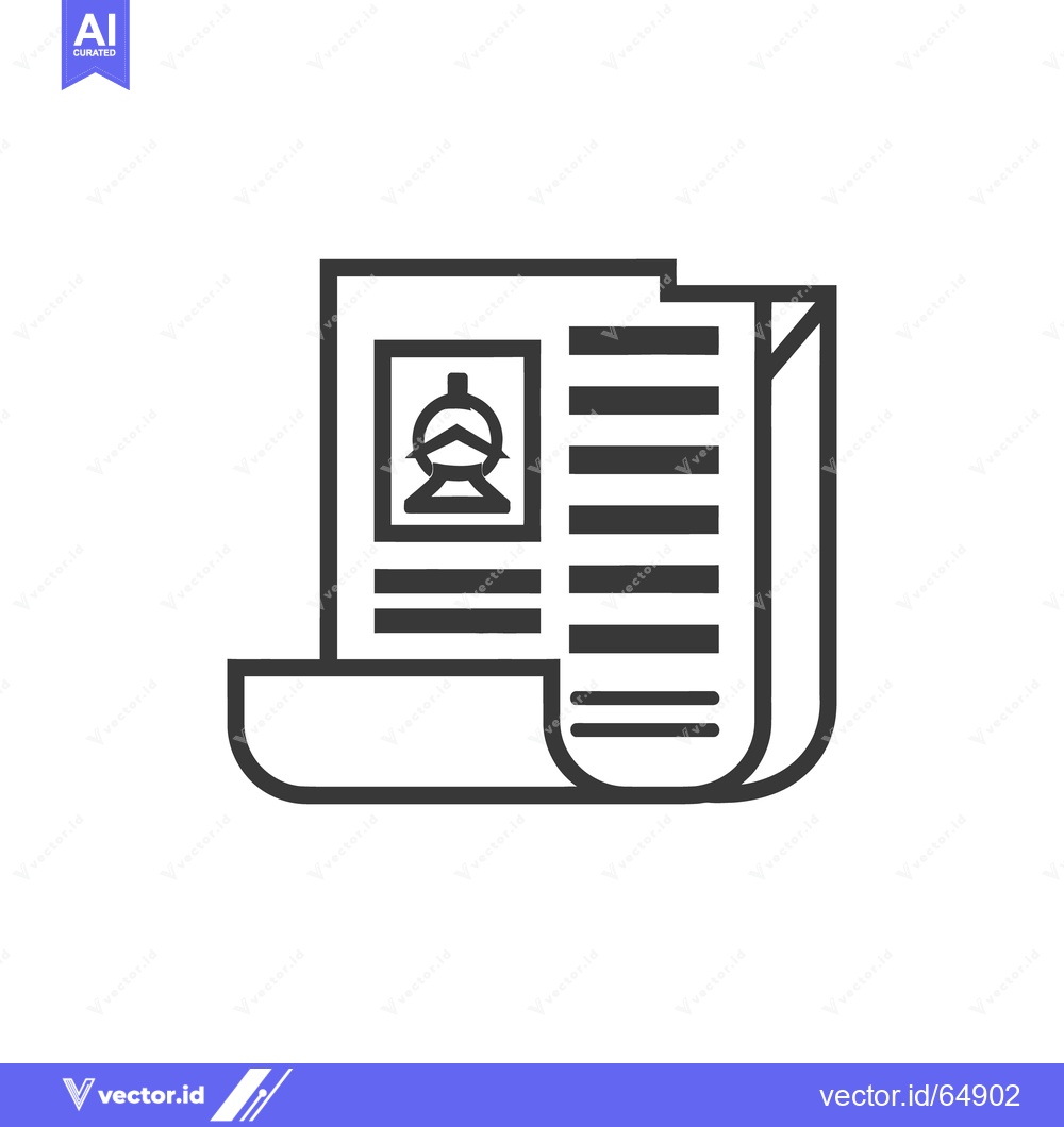 Premium Vector of A stylized black and white image of a printed document