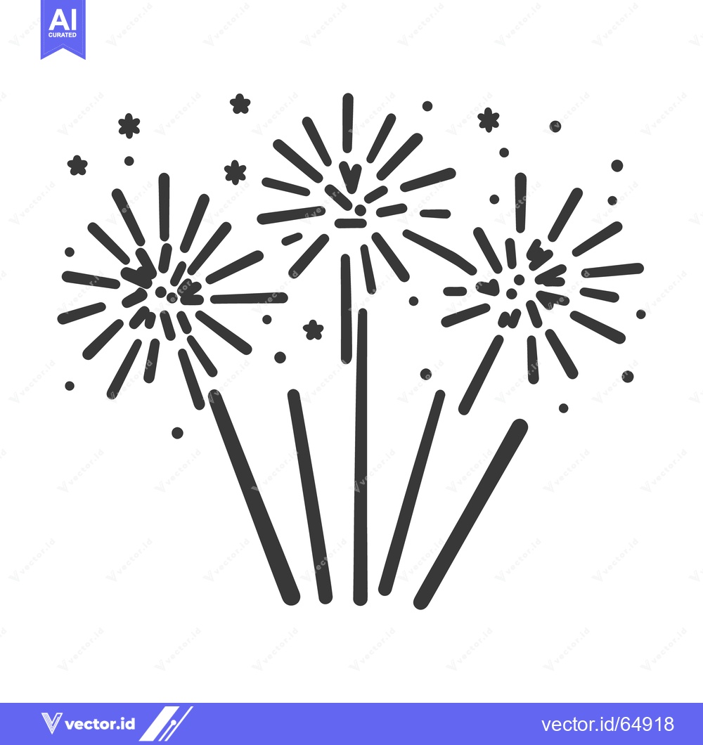 Premium Vector dari A simple illustration of celebratory fireworks in an upward display