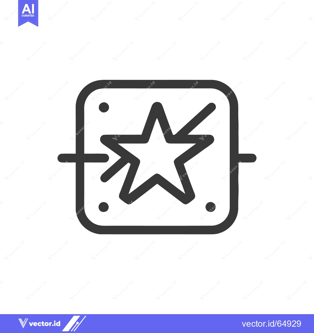 Premium Vector dari Star Exploding Inside Square Frame with Two Horizontal Lines and Four