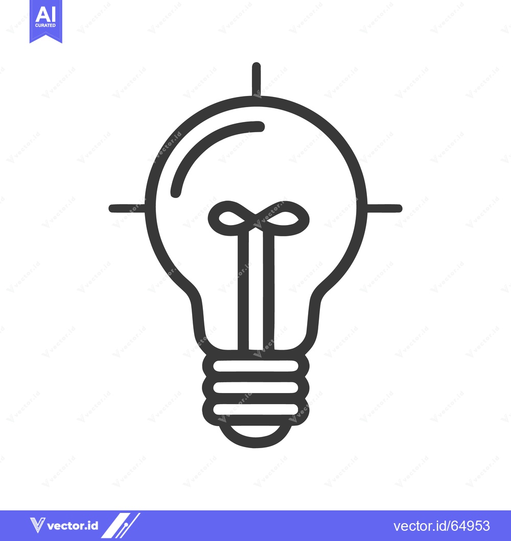 Premium Vector dari Lightbulb Icon with Target Crosshairs, Idea Generation Concept, Innova
