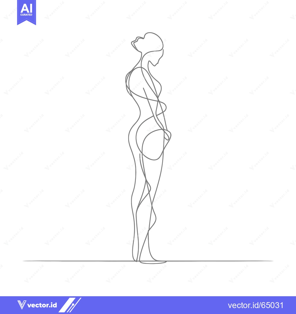 Premium Vector of Single-Line Drawing of a Pregnant Woman