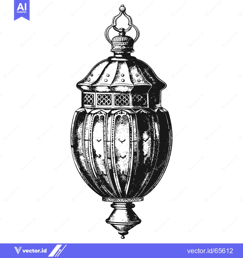 Premium Vector dari Intricately Detailed Ornamental Lantern Hanging