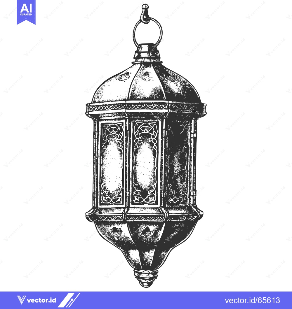 Premium Vector of Ornate Hanging Lantern with Intricate Designs