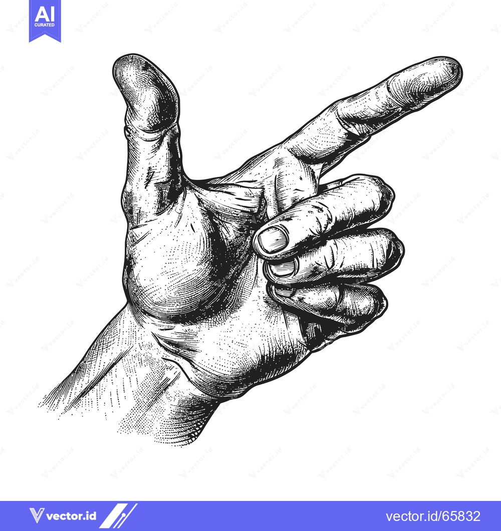 Premium Vector dari A Hand Gesturing with the Index Finger Pointed Forward