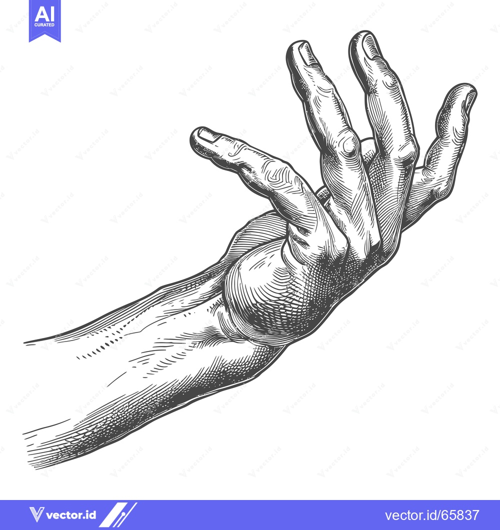 Premium Vector dari An anatomical illustration of a hand in an open position