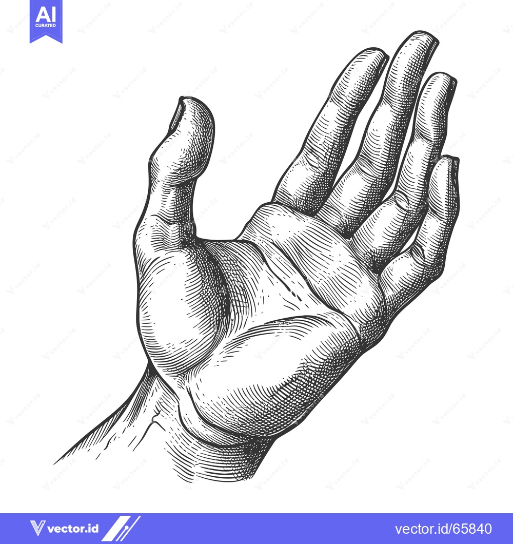 Premium Vector dari Hand with Fingers Extended in a Grasping Position
