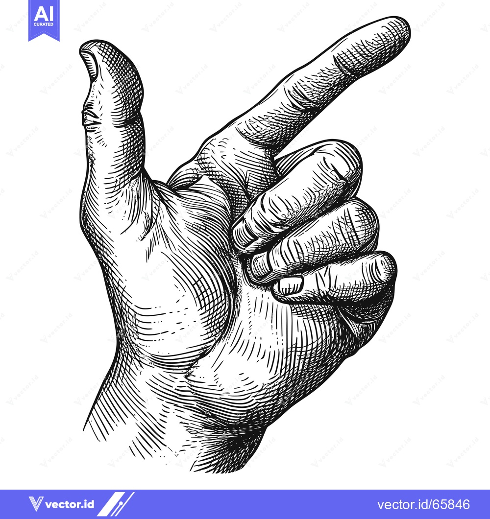 Premium Vector dari A Hand with an Extended Index Finger Pointing