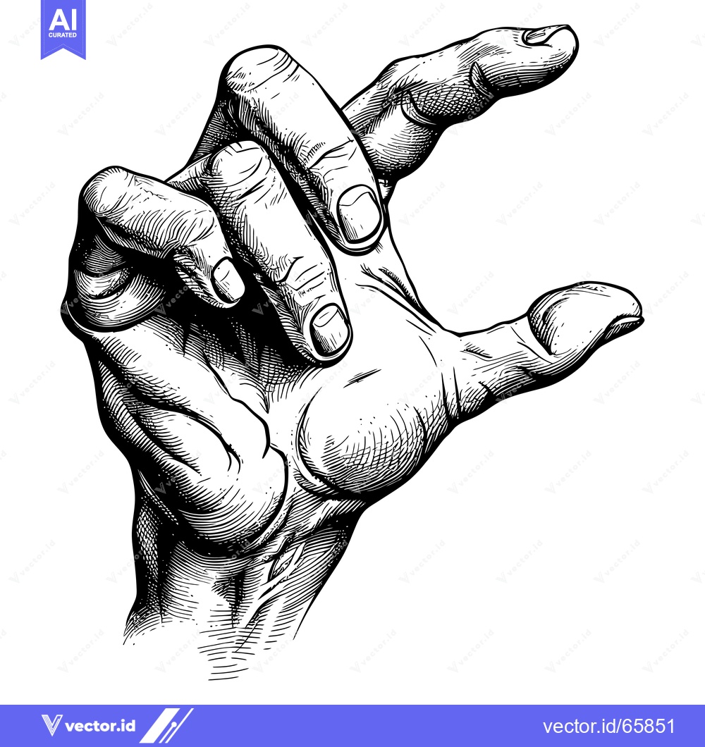Premium Vector of Hand Holding an Empty Space with Fingers Spread Out