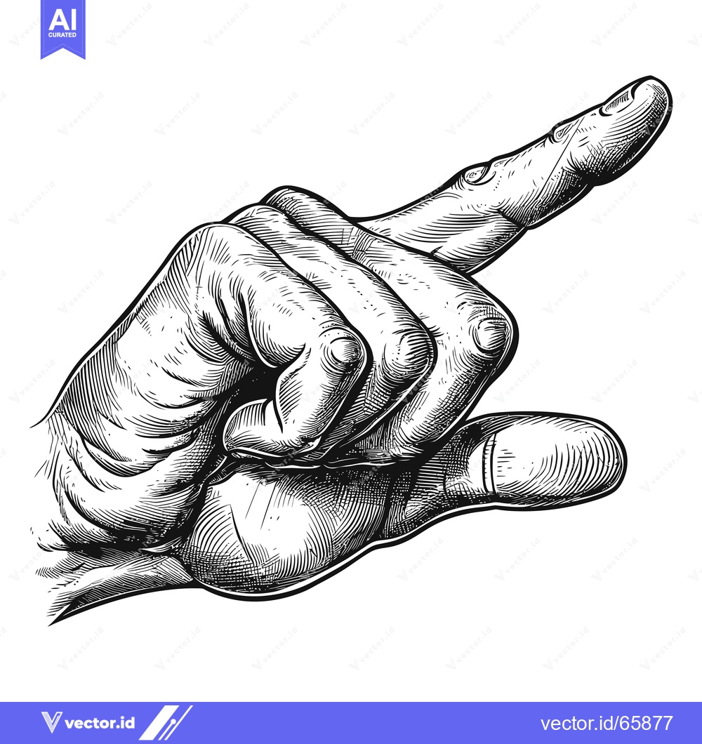 Premium Vector dari Hand with Extended Forefinger Pointing Rightward