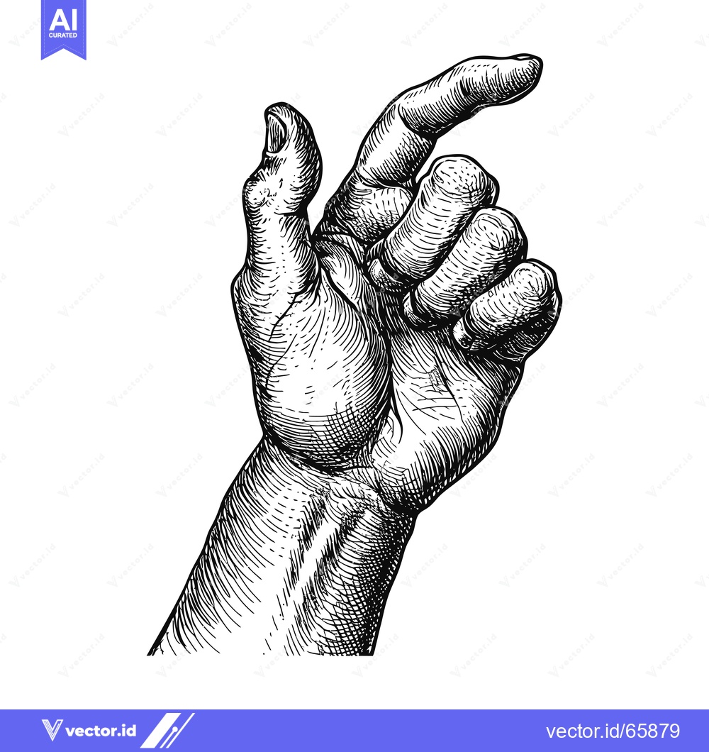 Premium Vector dari Hand with extended index finger pointing upwards