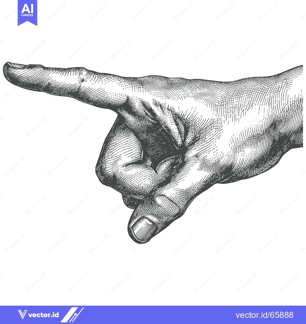 Premium Vector of Hand with extended index finger pointing to the right