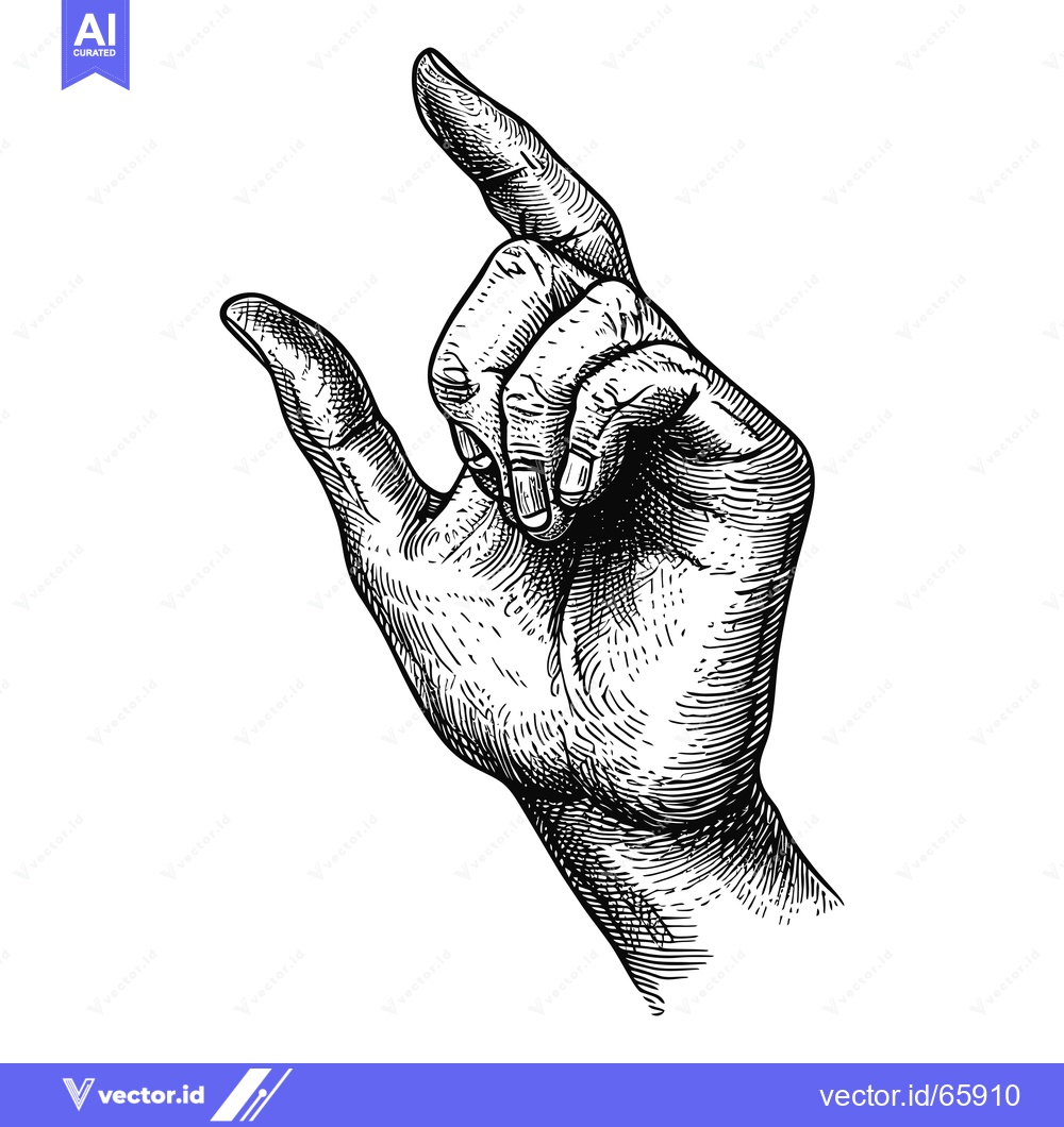 Premium Vector dari Hand Gesture Illustrating Measurement or Small Size