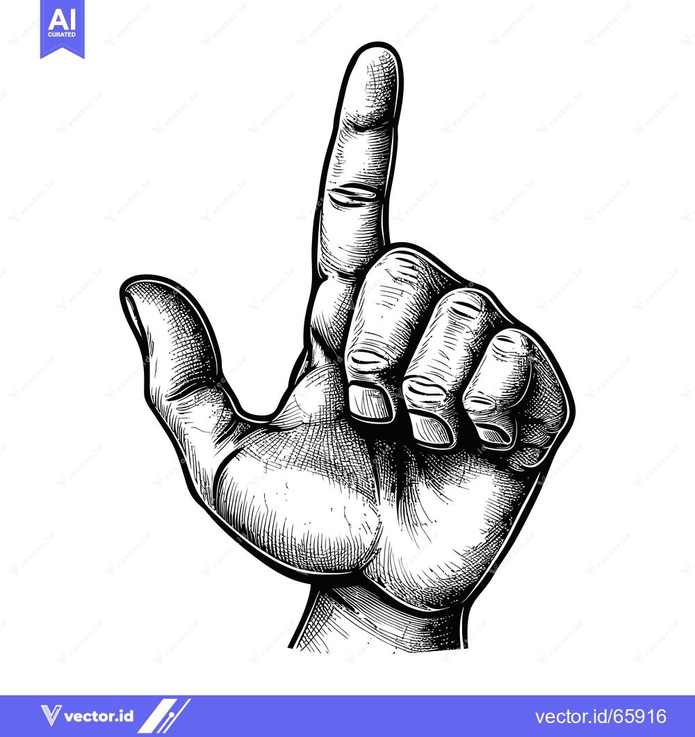 Premium Vector dari Hand With Index Finger Pointed Upward
