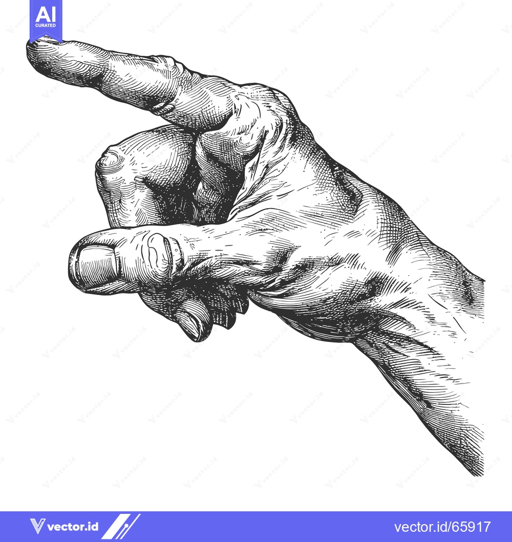 Premium Vector dari A Hand with an Extended Index Finger Pointing