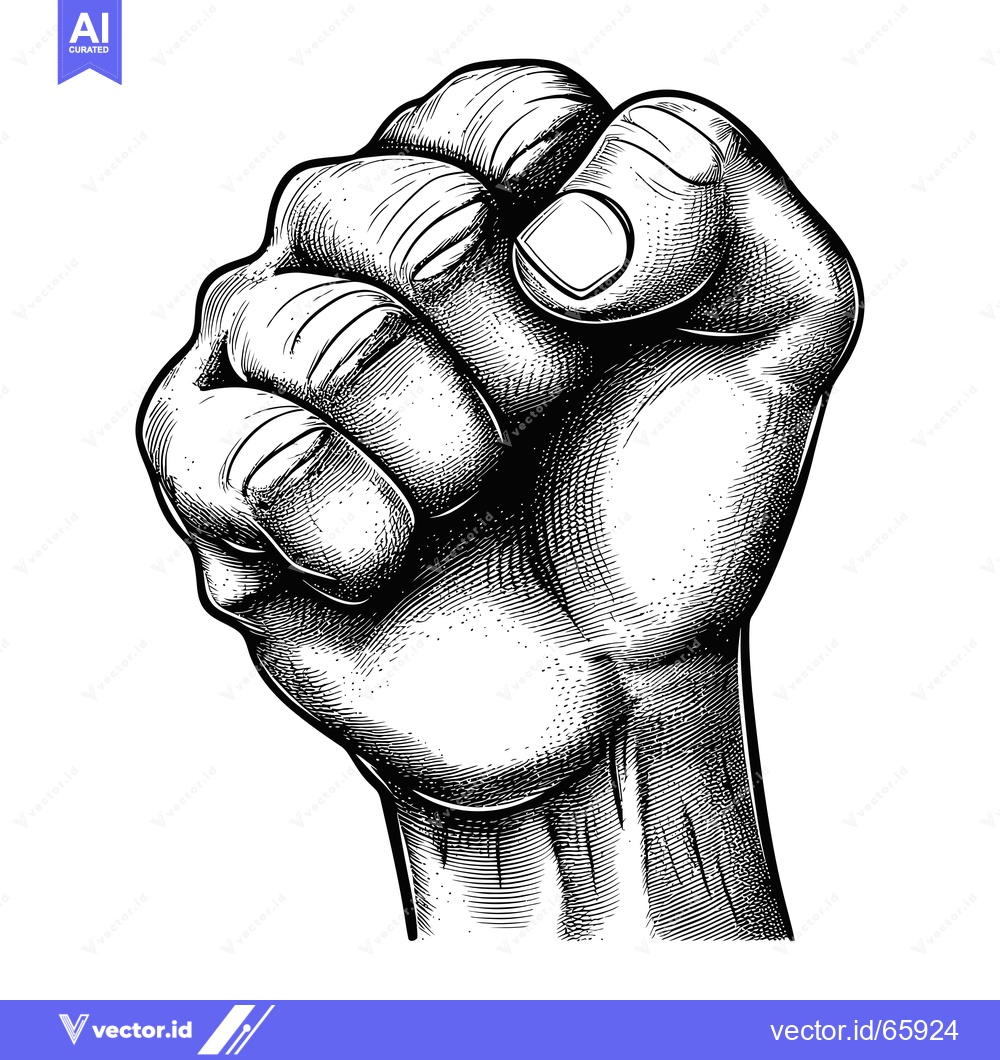 Premium Vector dari Detailed Engraved Illustration of a Clenched Fist