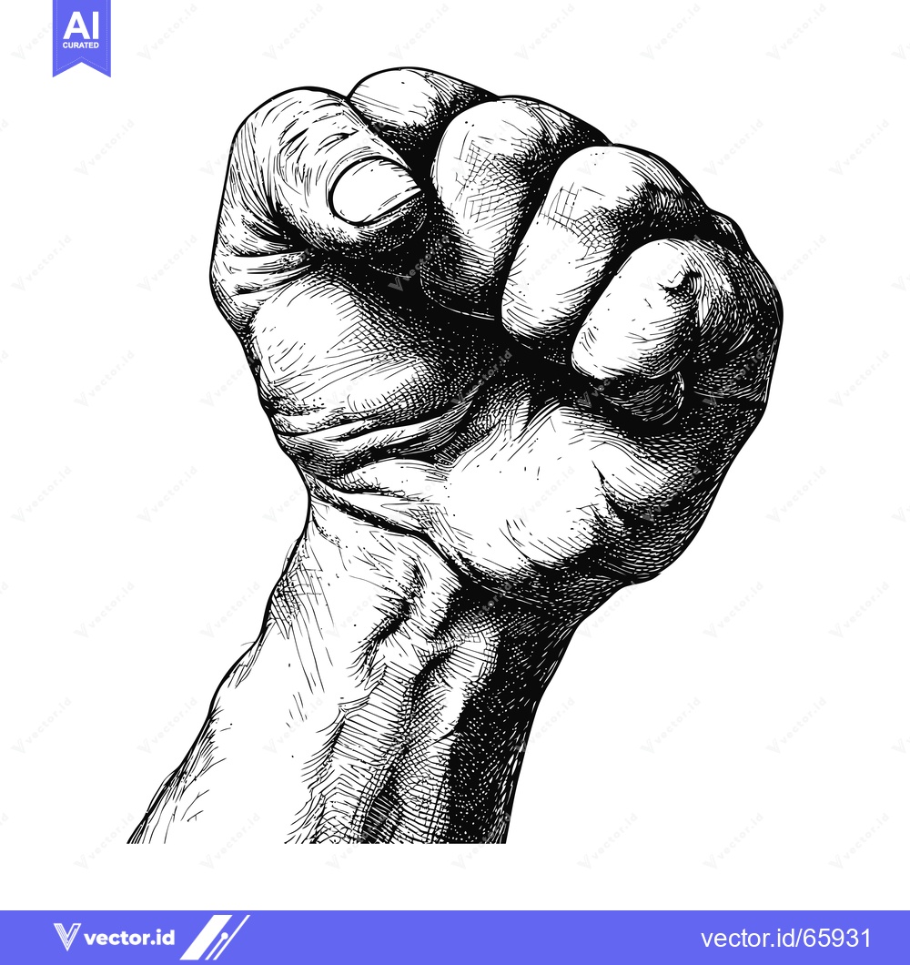 Premium Vector dari Hand Drawn Illustration of a Closed Fist