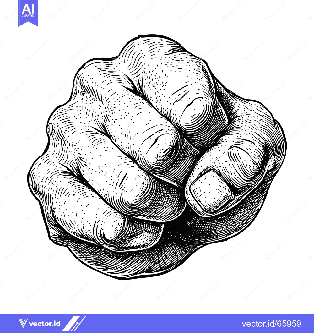 Premium Vector of A Hand Clenched in a Fist with the Index Finger Pointed Out