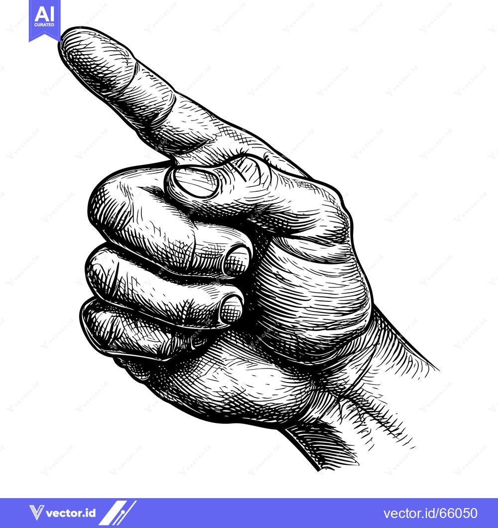 Premium Vector of Hand with Extended Index Finger Pointing Upwards