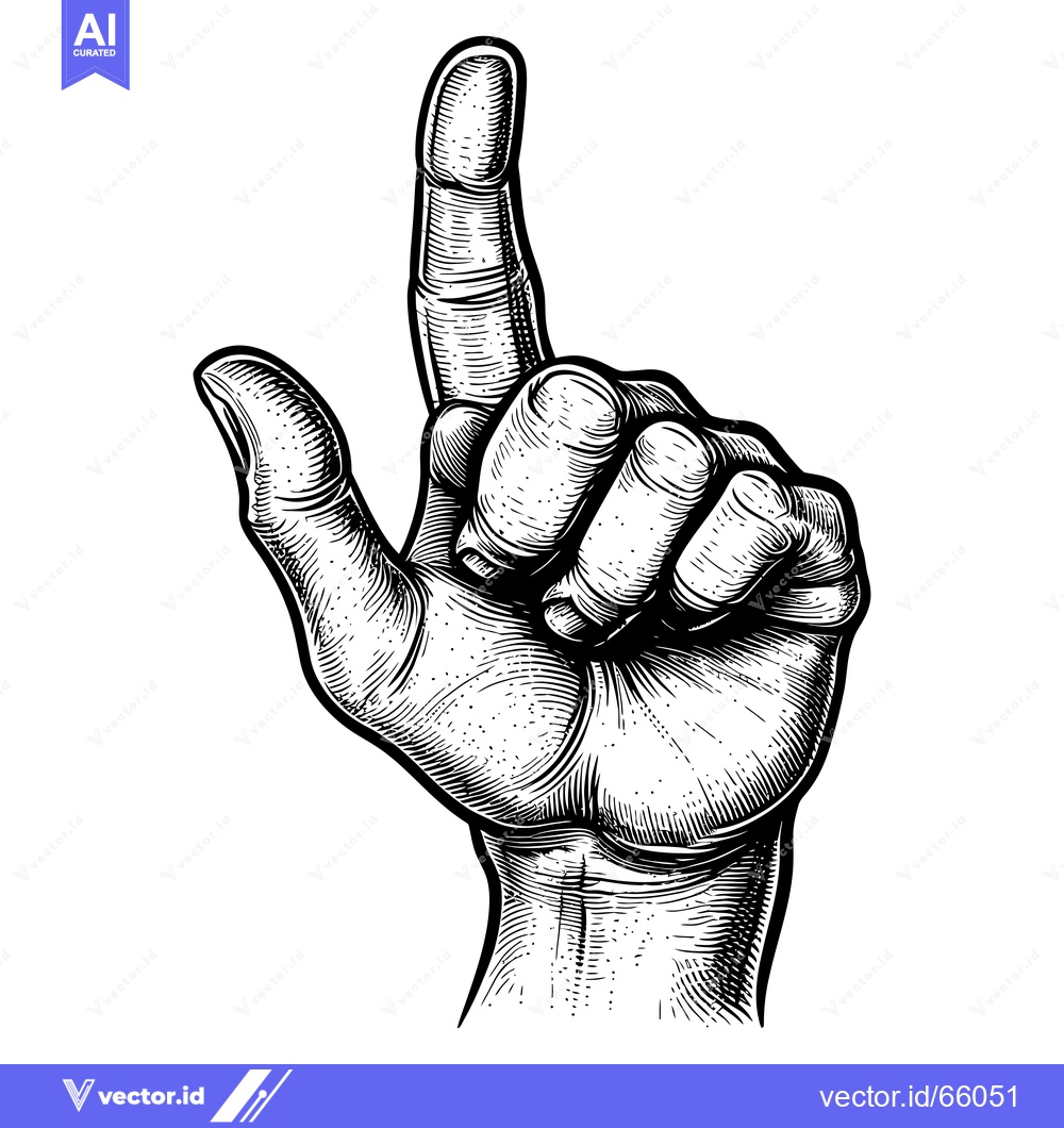 Premium Vector dari Hand pointing upwards with an extended index finger