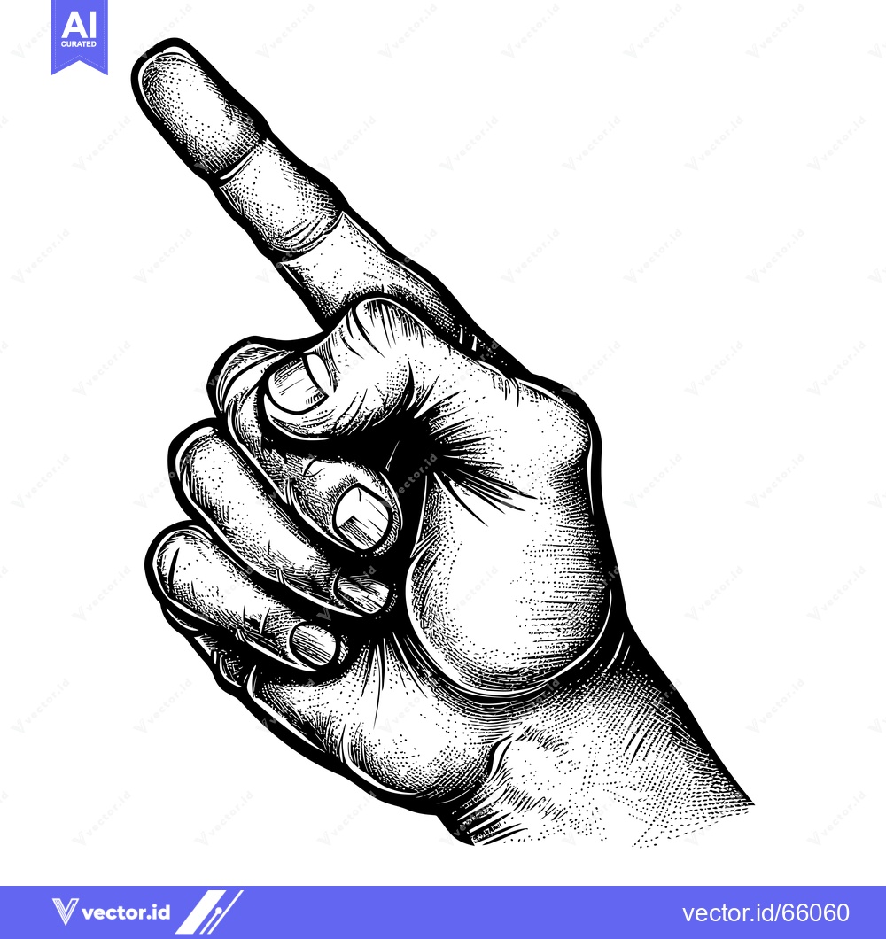 Premium Vector dari Hand with Extended Index Finger Pointing Upwards