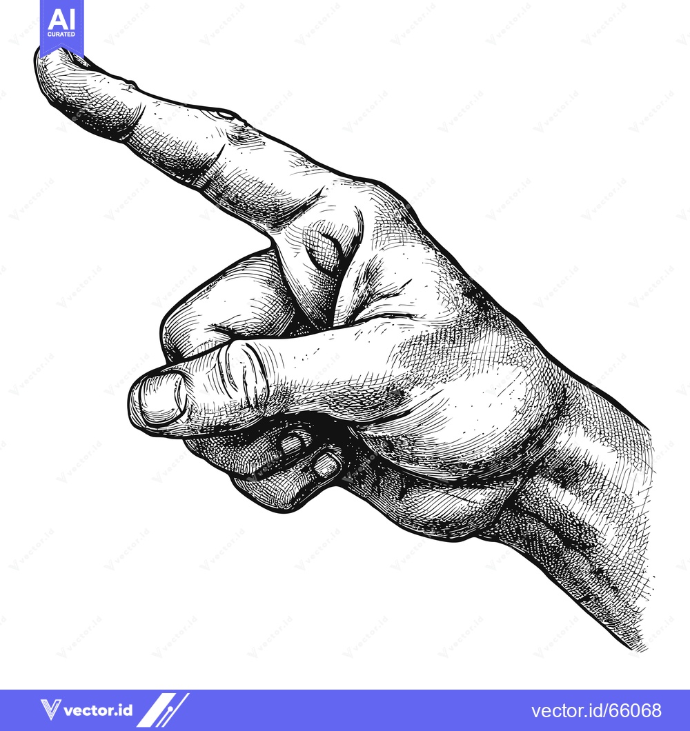 Premium Vector dari Hand with Extended Index Finger Pointing to the Right