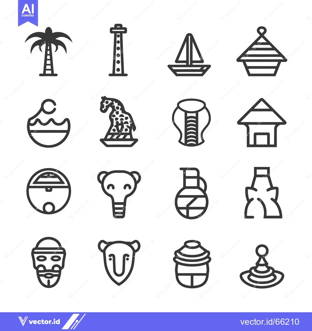 Premium Vector dari A Set of Line Icons Depicting Various Objects and Concepts