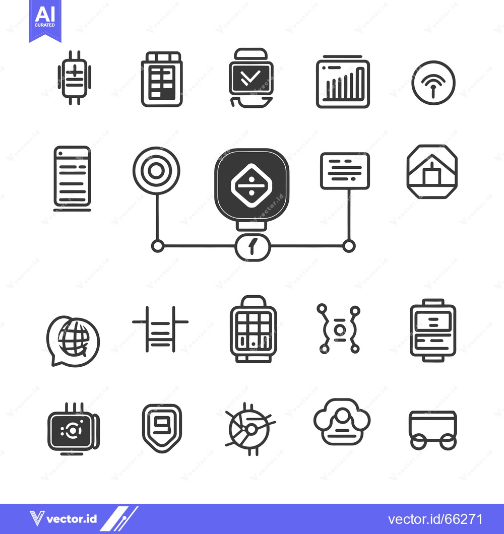 Premium Vector dari IoT Smart Home Automation System Icon Set